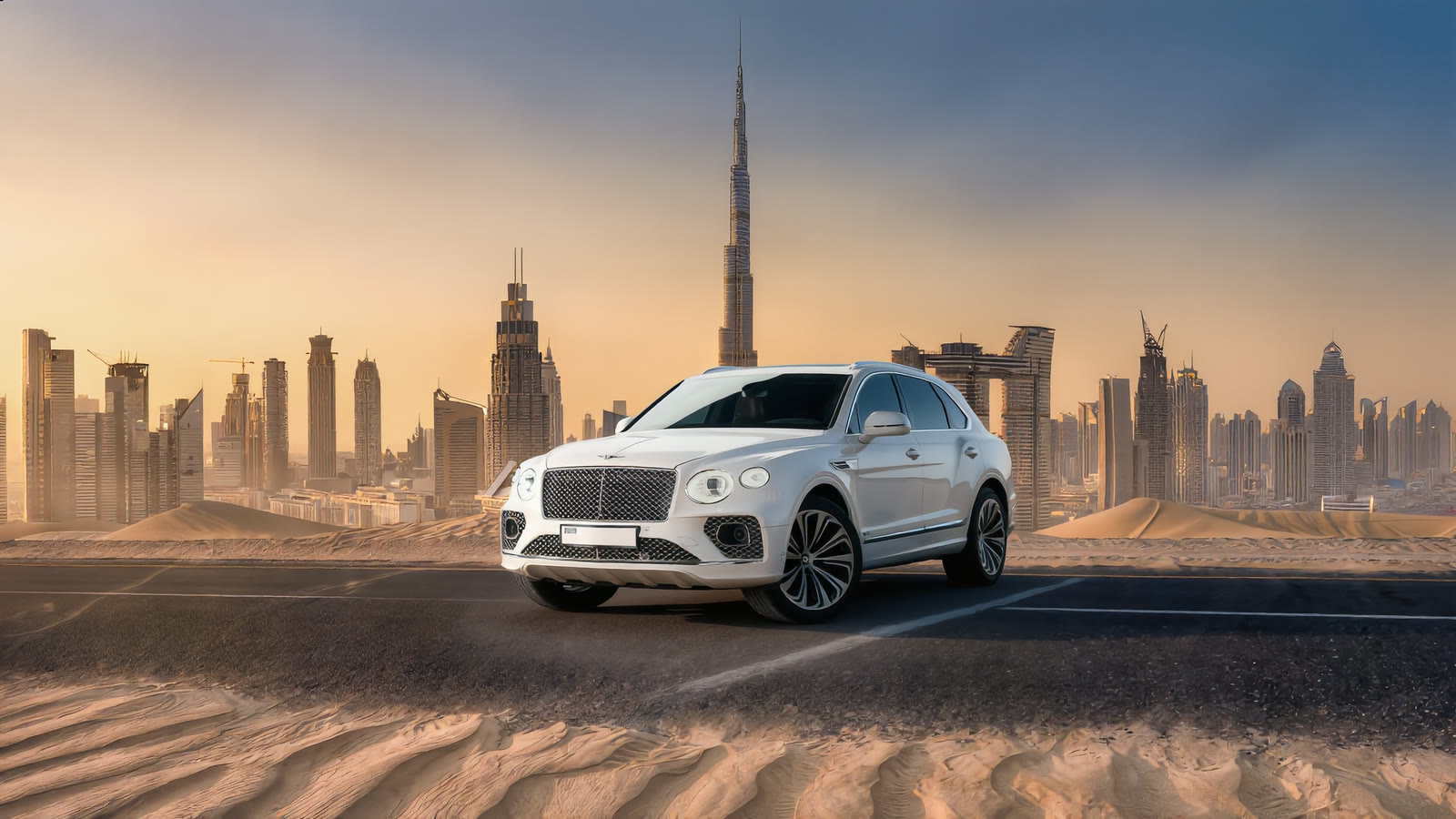 Bentley Bentayga White available to rent in Dubai