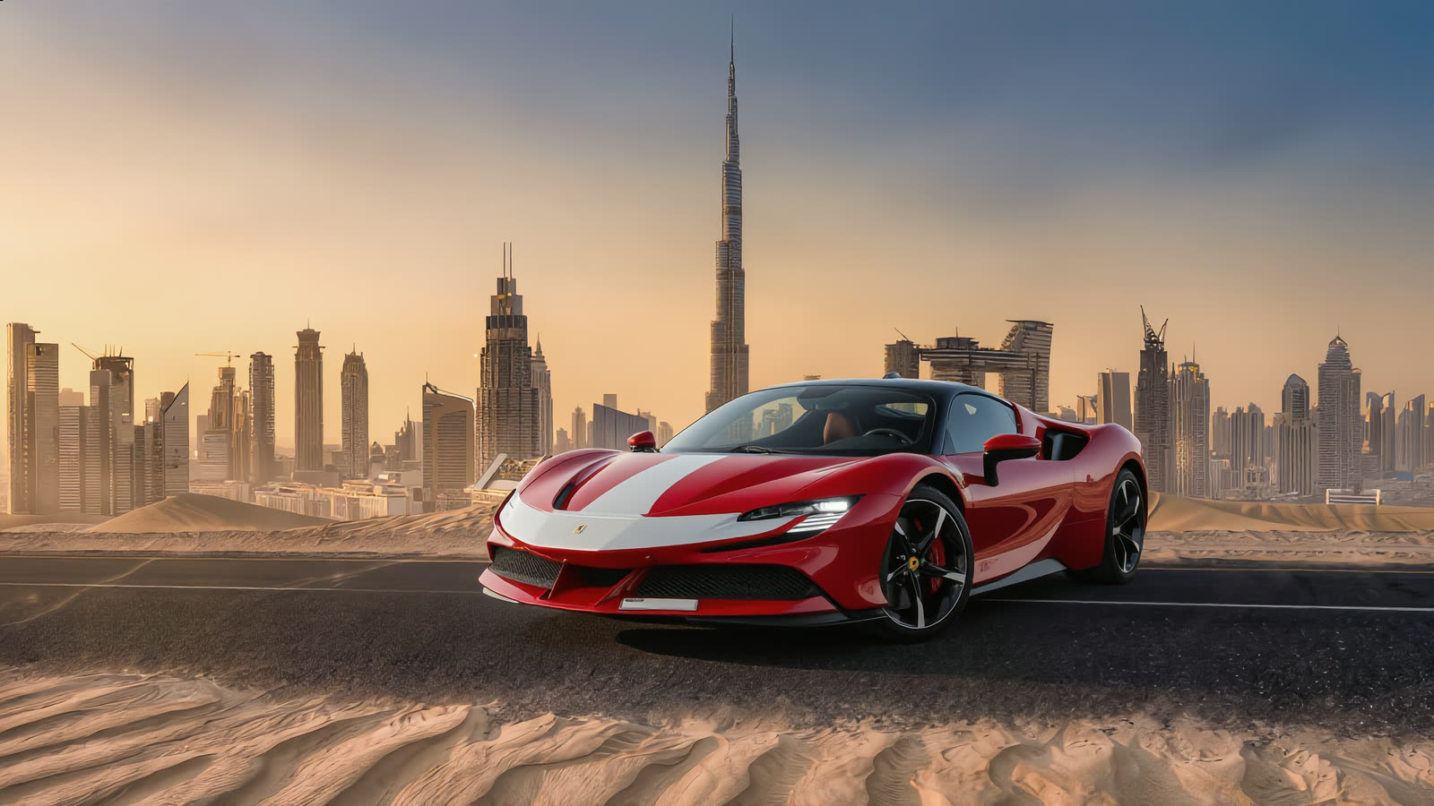 Ferrari SF90 available to rent in Dubai