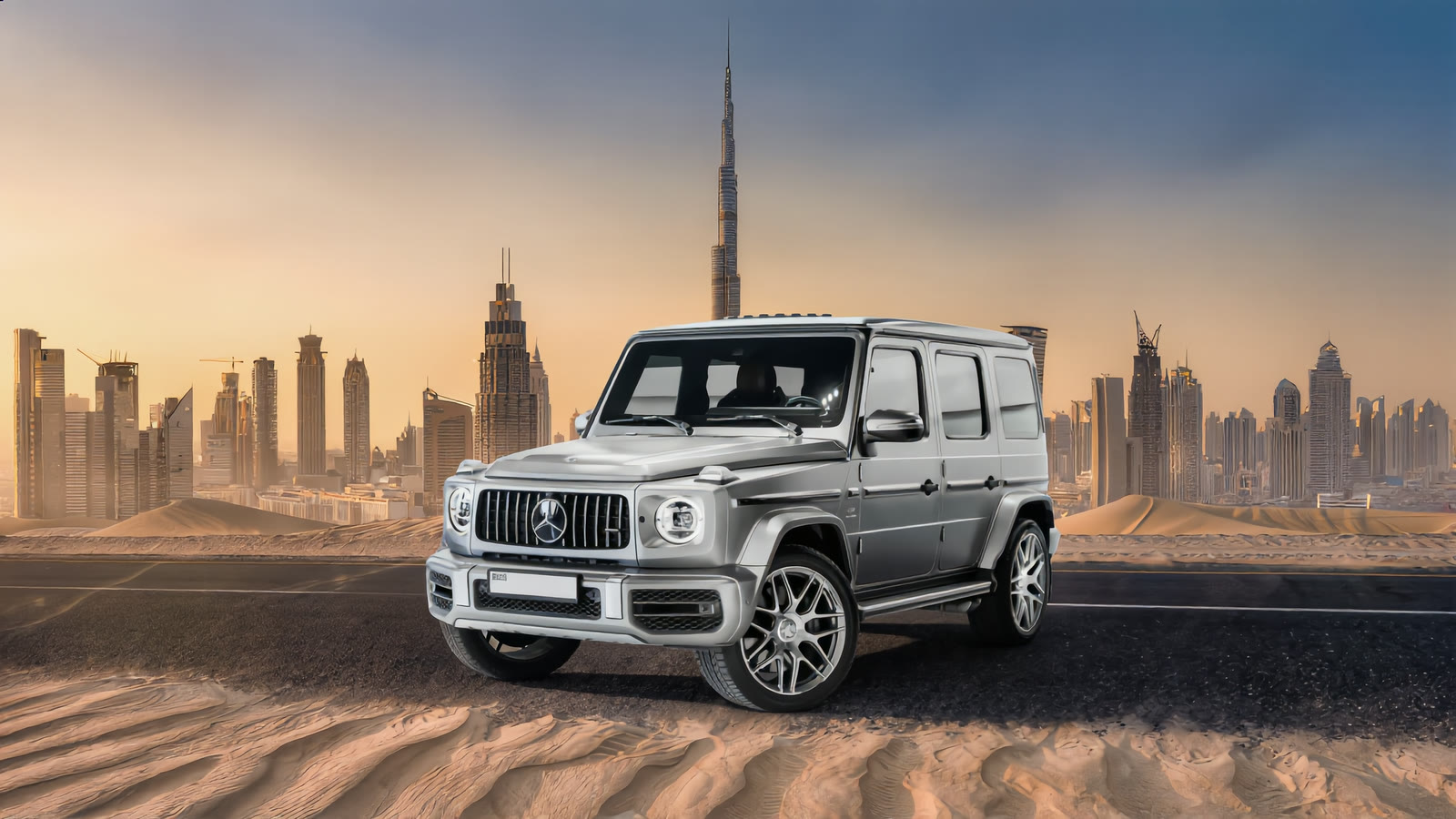 Mercedes-AMG G63 Silver available to rent in Dubai