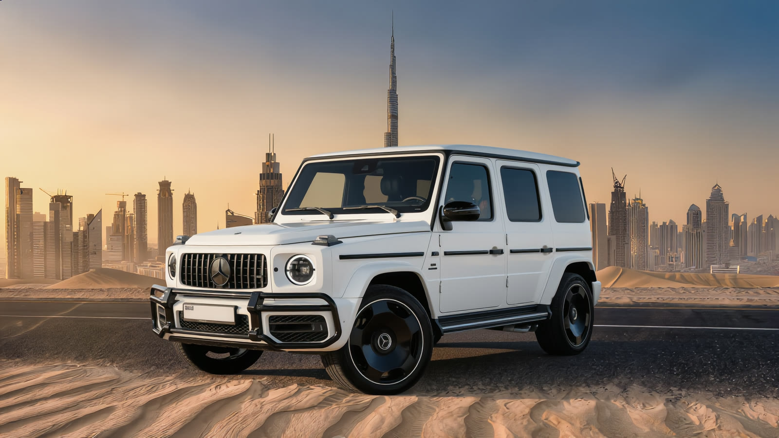 Mercedes-AMG G63 White available to rent in Dubai